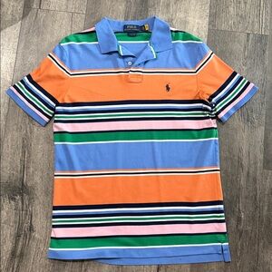 Polo by Ralph Lauren Multicolor Striped Polo - Orange, Blue, Green, Pink